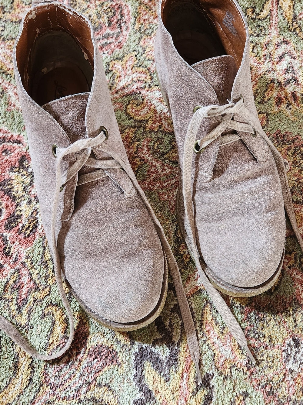 Lucky Brand, Comfortable, Women's, Suede Desert Boots in Taupe. Size 9M/39.